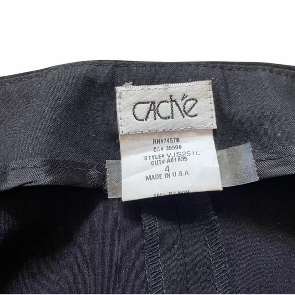 VTG y2k Whimsigoth Cache Mini Skirt Womens 4 Black Zipper Lip Service Style Goth - Picture 5 of 6